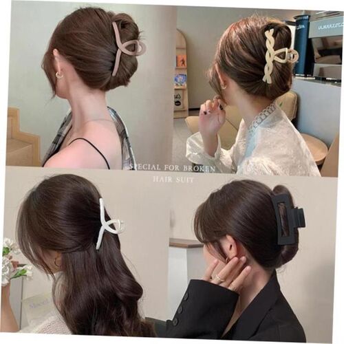 发夹Hot Sale Solid Color Claw Clip Large Barrette Crab Hair