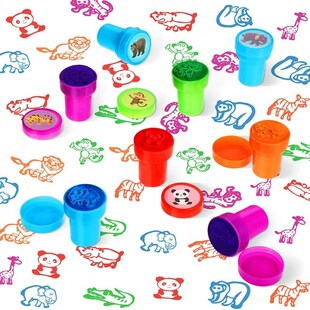10pcs DIY Painting Photo Album Decor Assorted Stamps for Kid
