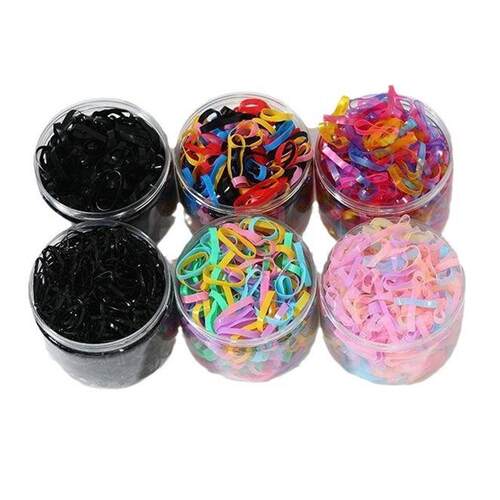 Small elastic black hair ties, Japanese high-elasticity, Cha