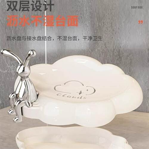 Bathroom Vanity Drip Tray Soap Box for Household Soap, Medic