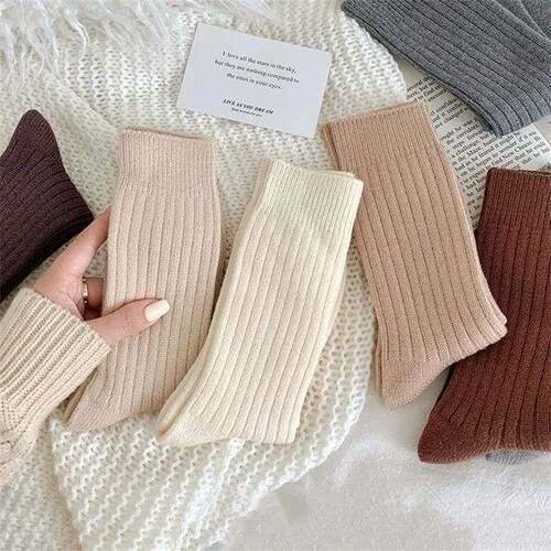New Women's Socks StyleCasual Striped Socks Warm Aut