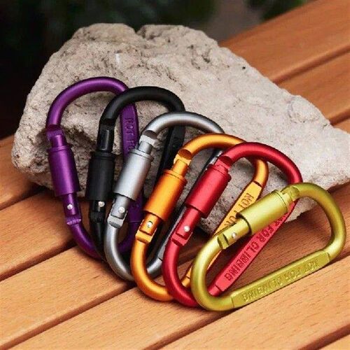 5PC Multi Colors Aluminum Alloy Carabiner Safety Buckle