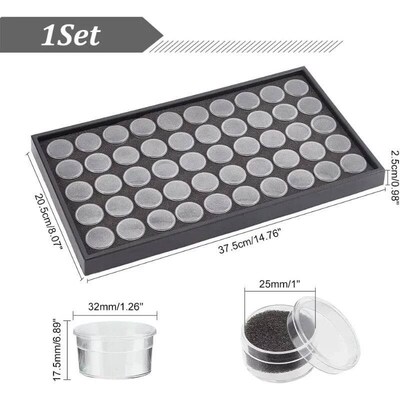1Set 50 Gem Dsplay Case Damond Gemstone Storage Box Small Ro