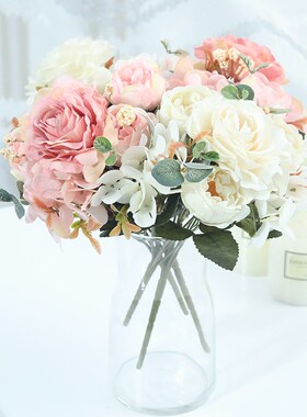 Beautiful Hydrangea Roses Artificial Flowers for Home Weddin