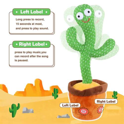 Kids Dancing Talking Cactus Toys Singing Mimicking Recording