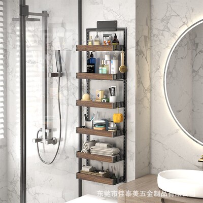 Kitchen Layered Storage Rack Door Rear Hanging Basket Withou