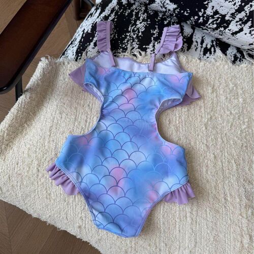 Childrens swimsuit printed girls one-piece swimsuit