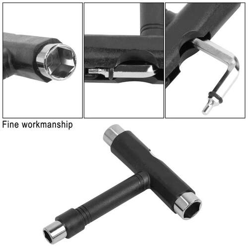 T Shape Wrench Skateboard Professional T Type Allen Key Blac