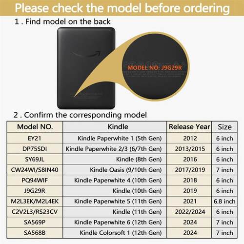 Foldable Stand Case for Kindle 2024 Paperwhite Colorsoft 1 2