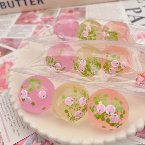 Three Balls  Mochi Taba Squishy Peaches Bobos Sugar Balls Re