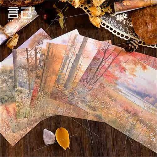 Forest fairy tale background material paper ins vintage fant