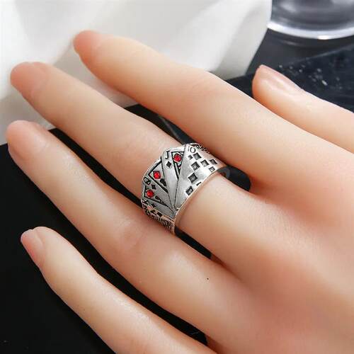 Metal Opening Rings for Women Men Hip Hop Adjustable