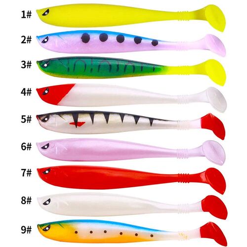 6pcs 9cm 4g Soft Silicone Fishing Lure Minnow Saltwater Fres