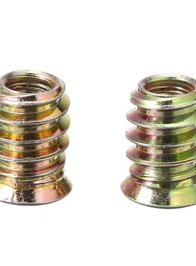 100Pcs M6 Threaded Hex Drive Insert Galvanized Carbon Steel