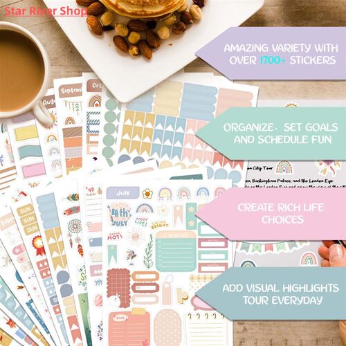 Planner Stickers 24 Sheets 1700 For Diary Stickers Notebook