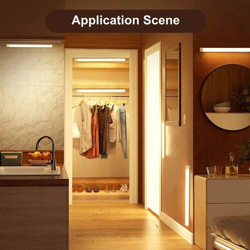 Motion Sensor LED Night Light USB Rechargeable Bedside Lamp