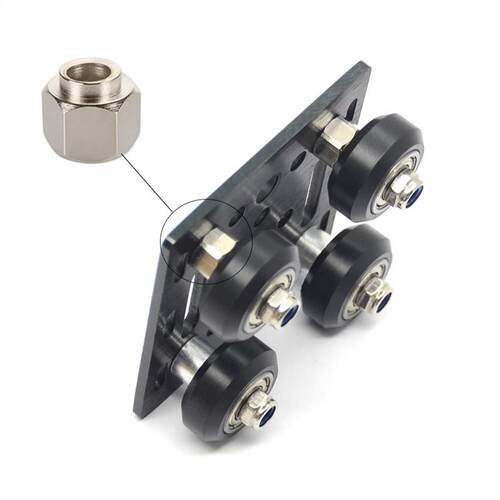13PCS POM Pulley Wheels Kit with Bearing+10pcs Hexagonal Ecc