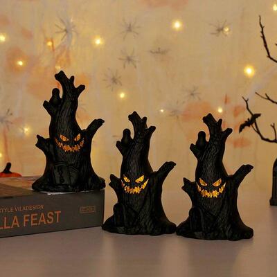 Halloween Led Glow Ghost Tree Light Home Decoration Spider P