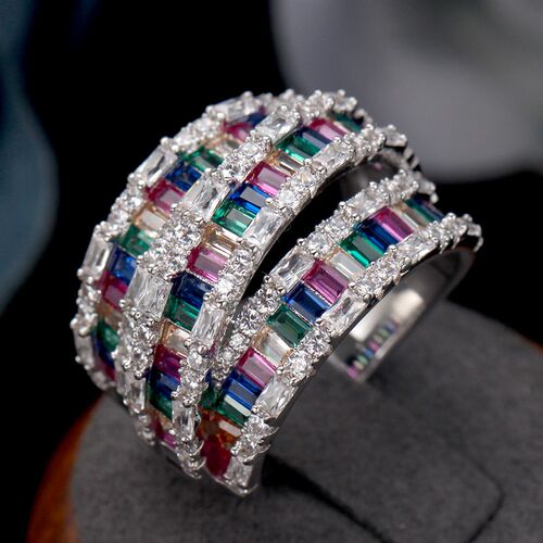 Bride Talk Luxury rendy Women Ring Colorful Cubic Zirconia W