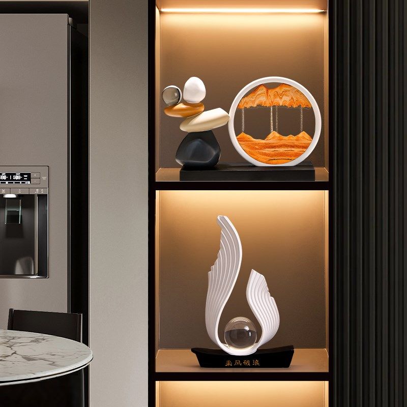 时来运转流沙画摆件客厅r电视柜酒柜玄关轻奢高档高级装饰品办公,家居饰品,装饰摆件,淘宝优惠券,粉丝福利购,淘宝优惠卷