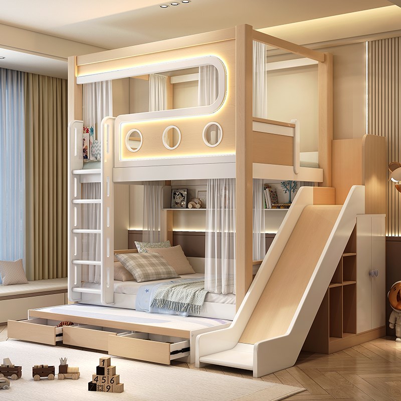 高护栏上下铺双层床两层上下床z互不干扰姐弟子母床树屋儿童高低