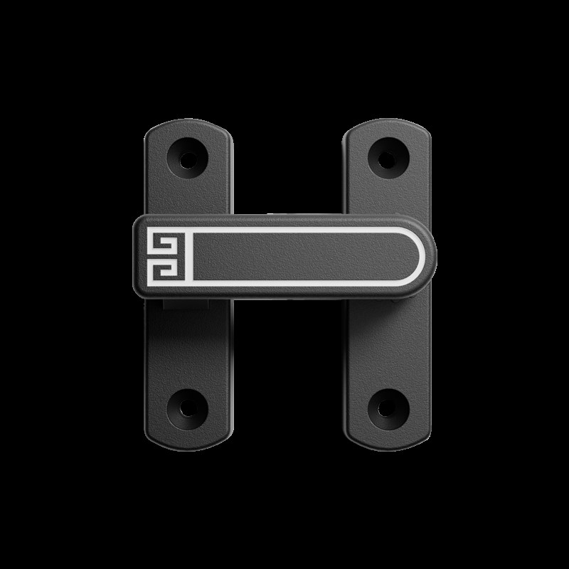 可调节免打孔门锁明装移门插销锁门搭F扣门栓多用型门扣推拉门锁