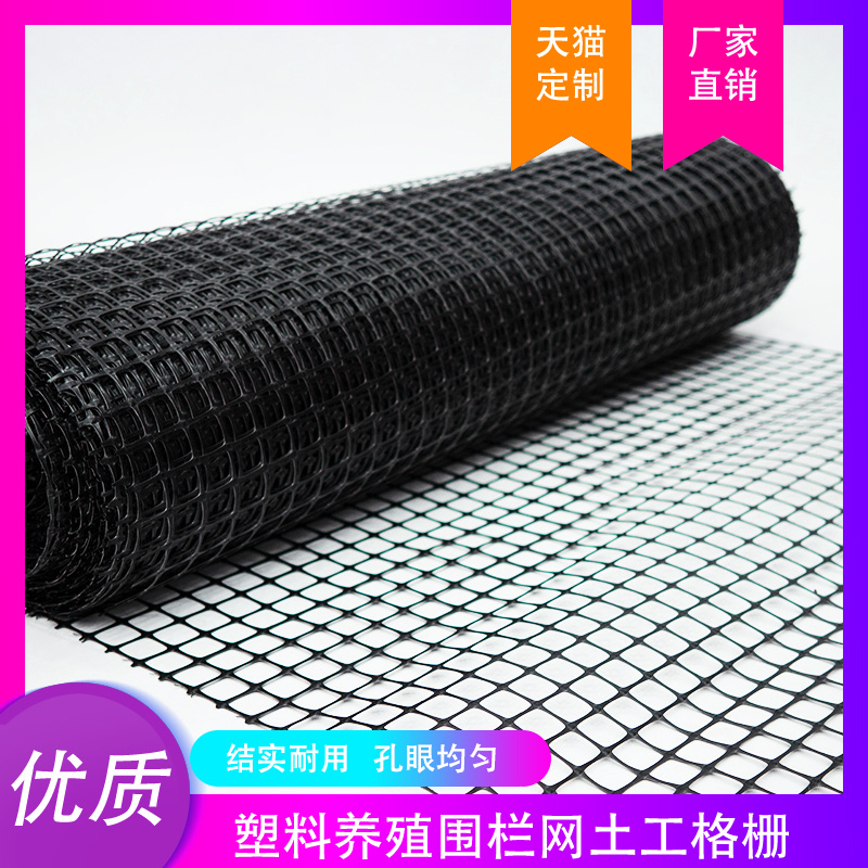 土工格栅塑料网格养n殖网塑料护栏网养鸡围栏防护网漏粪家用围栏