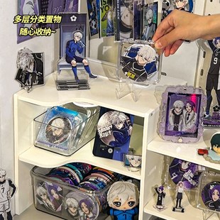 吧唧转角收纳架痛桌好物多层追星立牌H展示痛柜宿舍桌面谷子置物