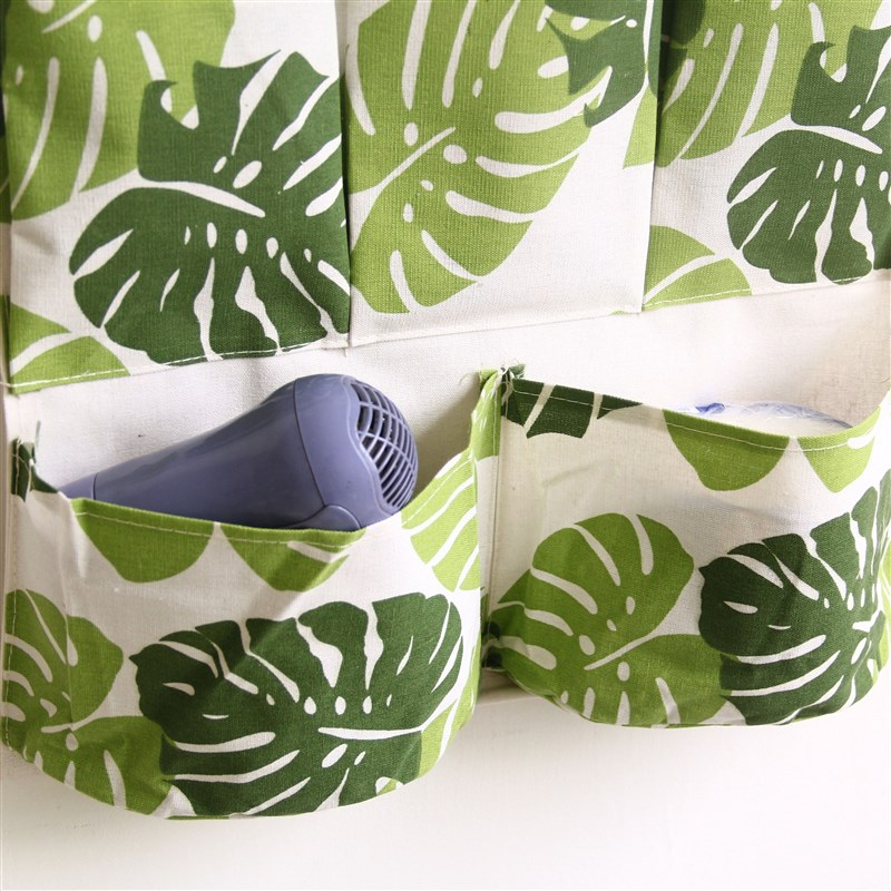 可爱布艺大容量宿舍悬挂式v收纳袋墙面壁挂门后储物袋手机收纳挂