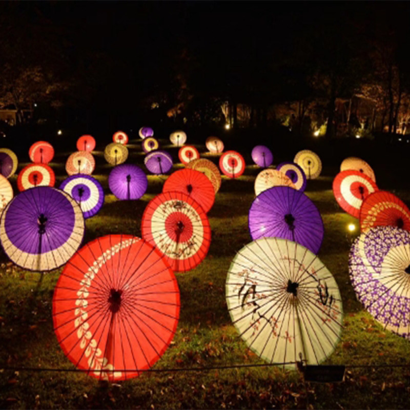 日式油纸伞日料店寿司店餐厅装饰吊顶伞I灯和服走秀道具伞装饰伞