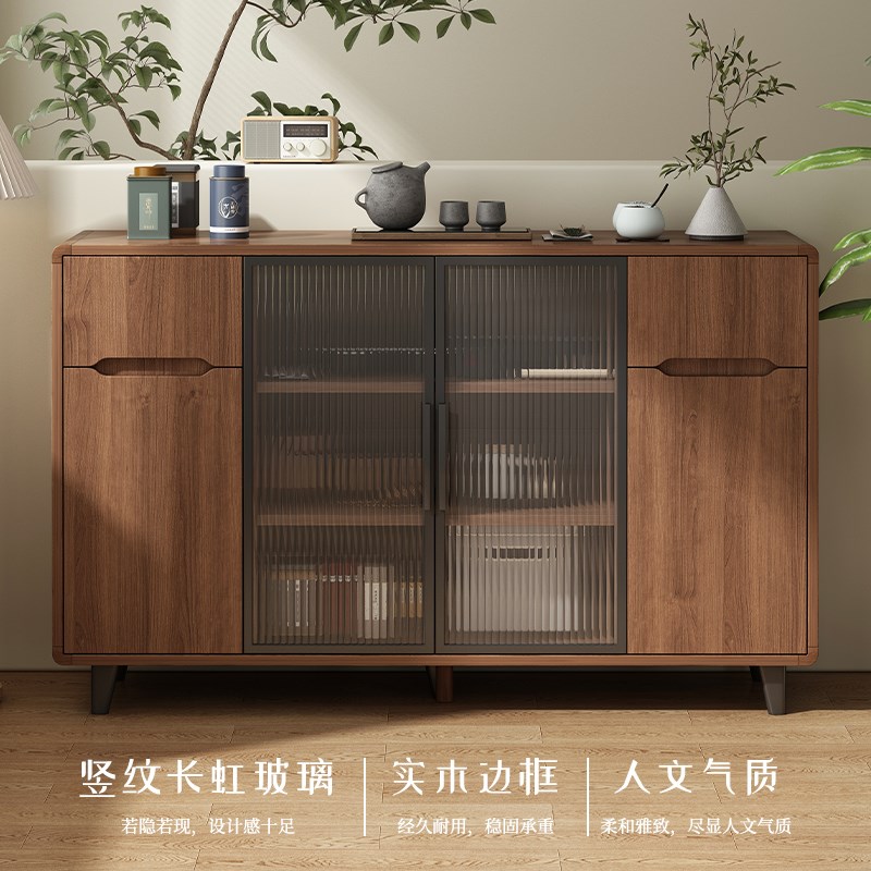 餐边柜酒柜客厅靠墙一体实t木茶水柜2024新款家用置物斗柜厨房橱