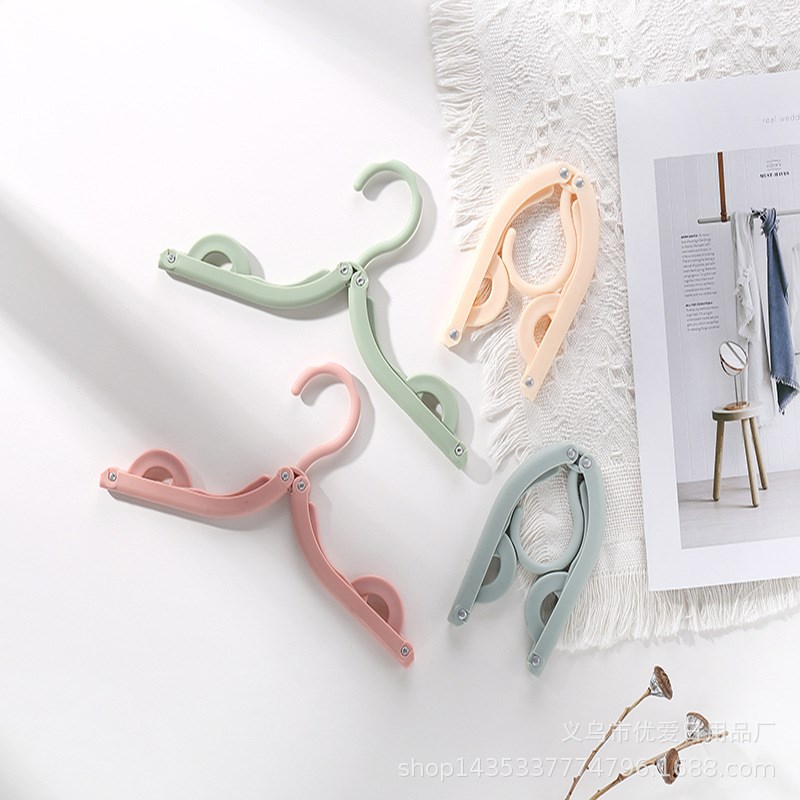 全新料多功能旅行折叠衣架 便携式魔术塑料衣架 塑料晾衣架