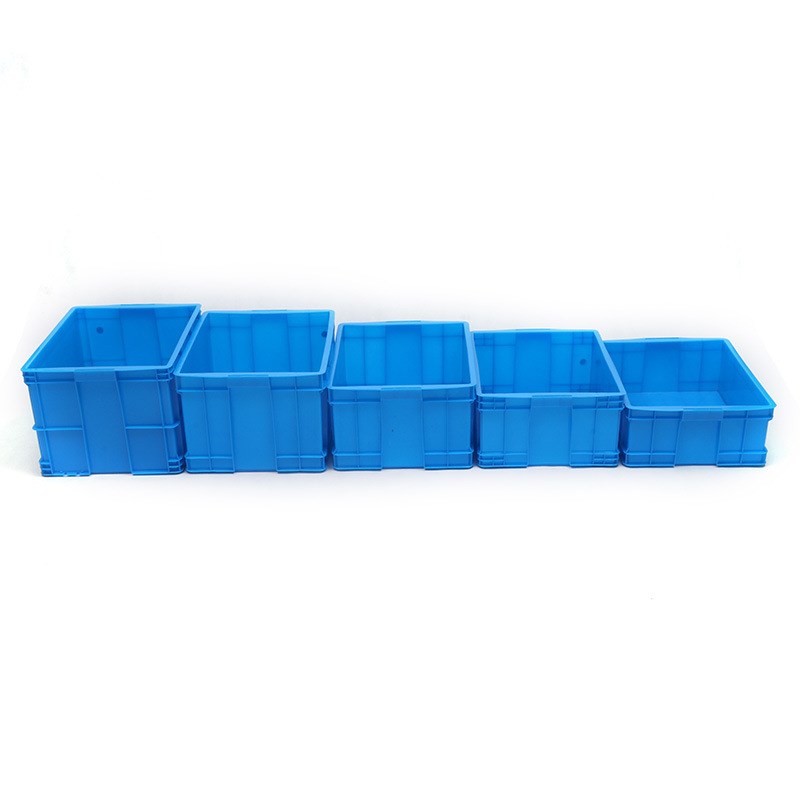 加厚塑料周转箱长方形带盖蓝色收纳储物盒物流养龟仓储大号塑胶箱