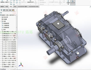 二级直齿圆柱齿轮减速器三维solidworks模型图SW格式 机械设计素材