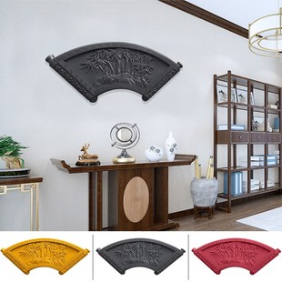 扇形富贵竹仿古塑料砖雕竹子中式古建围墙树脂浮雕装饰背景墙挂件