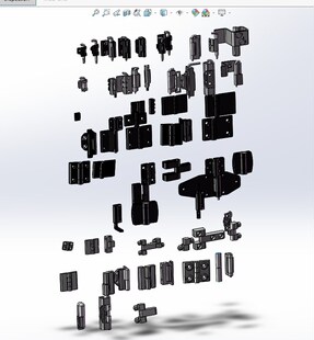 铰链合页合集3D图sw格式 非标自动化机械设计solidworks模型素材