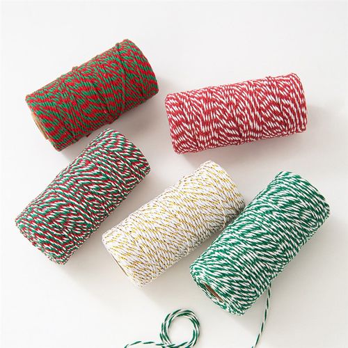 棉绳双色绳装饰圣诞礼物礼品撞色手工DIY吊牌绳粽子绳烘焙多色