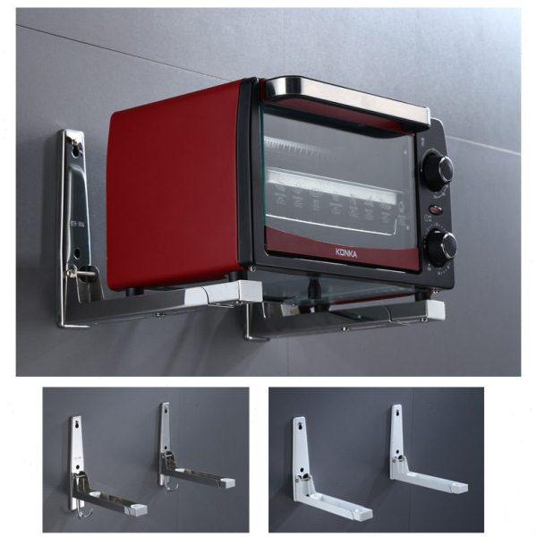 微波炉悬空架不锈钢微波炉支架厨房挂件壁挂墙式折叠可伸缩烤箱架,厨房/烹饪用具,微波炉置物架,淘宝优惠券,粉丝福利购,淘宝优惠卷