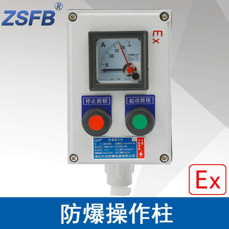 浙江中沈LBZ58A2B1L防爆操作柱2按钮1仪表防爆操作控制箱2按钮1表,电子元器件市场,电机/马达,淘宝优惠券,粉丝福利购,淘宝优惠卷