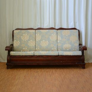 老式 通用三人单人位联邦春秋凉椅坐垫 实木沙发坐垫带靠背客厅四季