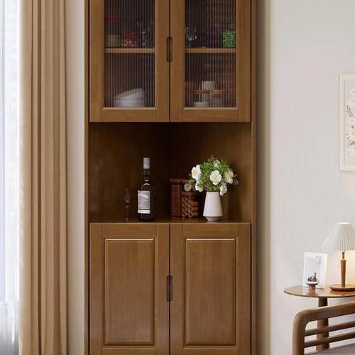 实木角柜现代简约拐角边角三角多功能客厅卧室角落墙角置物架收纳