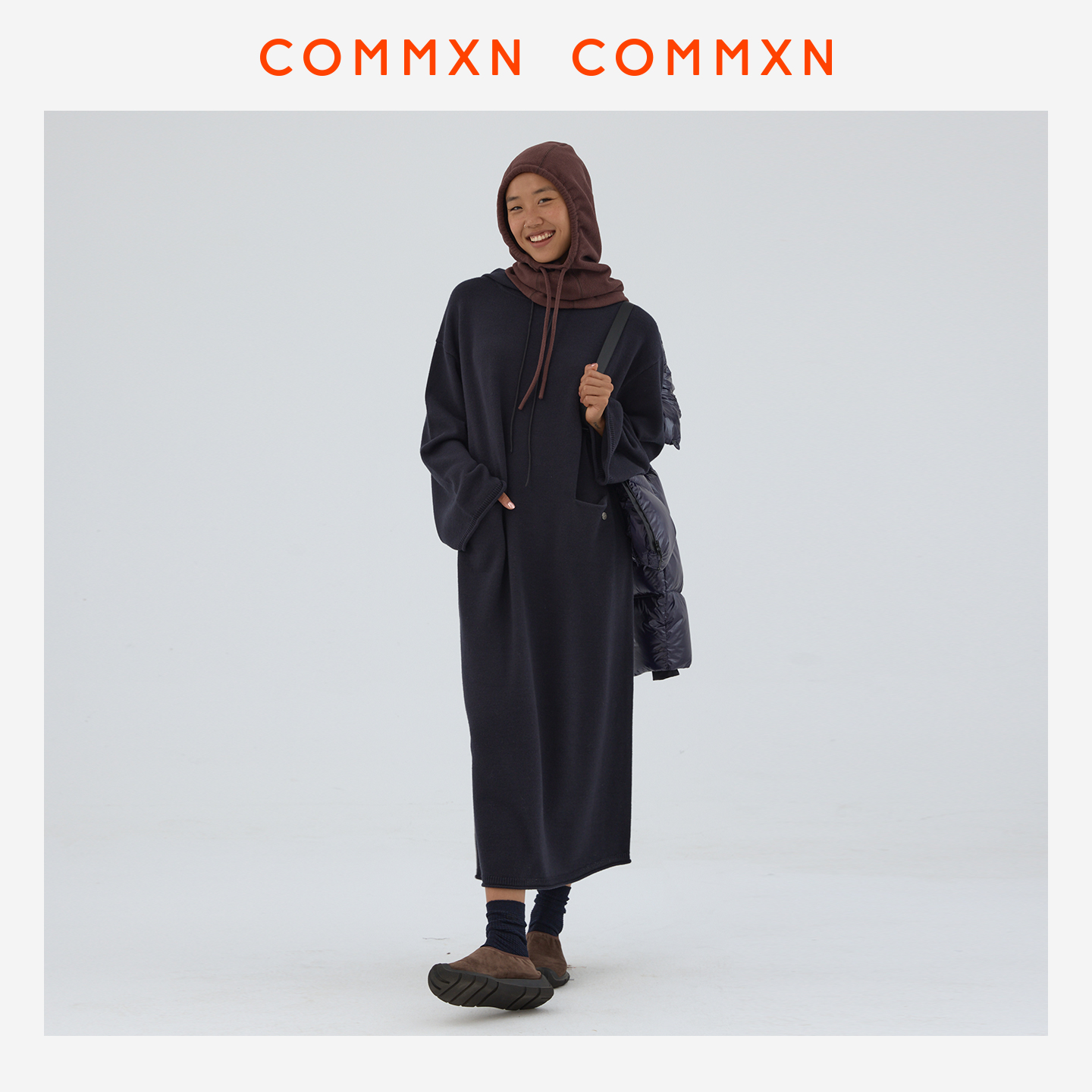 COMMXN·假日粗针羊毛连衣裙