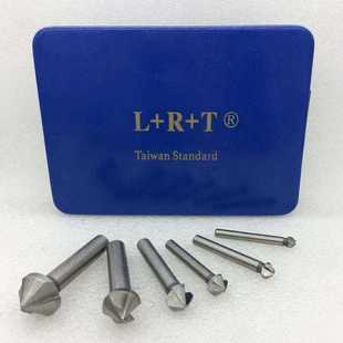 6pcs T倒角器 三刃本色90度全磨高速钢开孔器铁盒木工铣刀钻