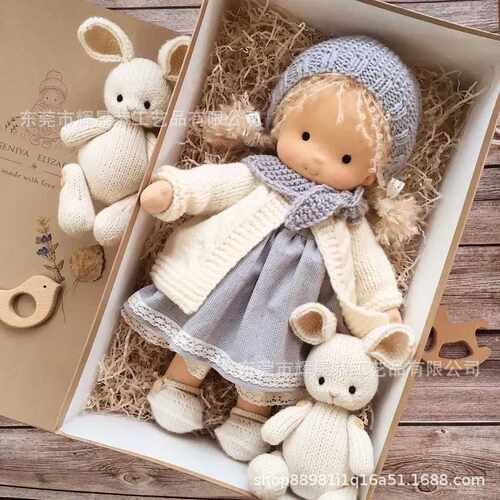 跨境新款Handmade Waldorf Doll华德福娃娃玩偶