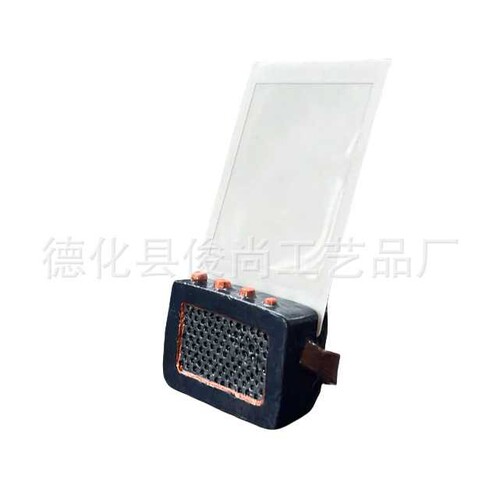 ceramic photo stand陶瓷手工樱桃照片夹架心形爱情家居装饰礼