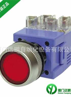 韩国龙声yongsung Φ22带灯按钮开关YSAPBL22-DL24RFG  原装