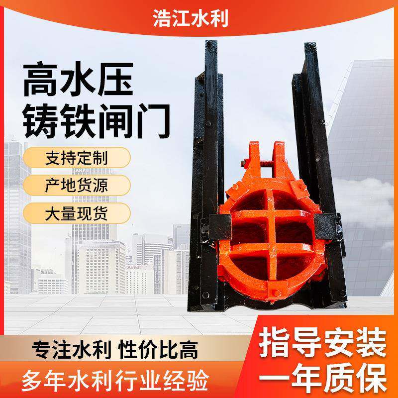 厂家供应高水压铸铁镶铜闸门水库沟渠手电两用机闸一体泄洪闸门