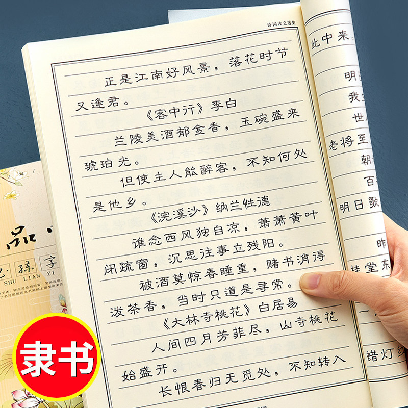 大学生成人隶书字帖本图片