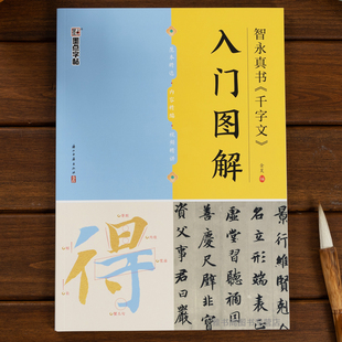 智永真书千字文入门图解 毛笔碑帖单字放大视频教程笔法教学草书毛笔书法临摹字帖初学者楷书入门基础训练初学者