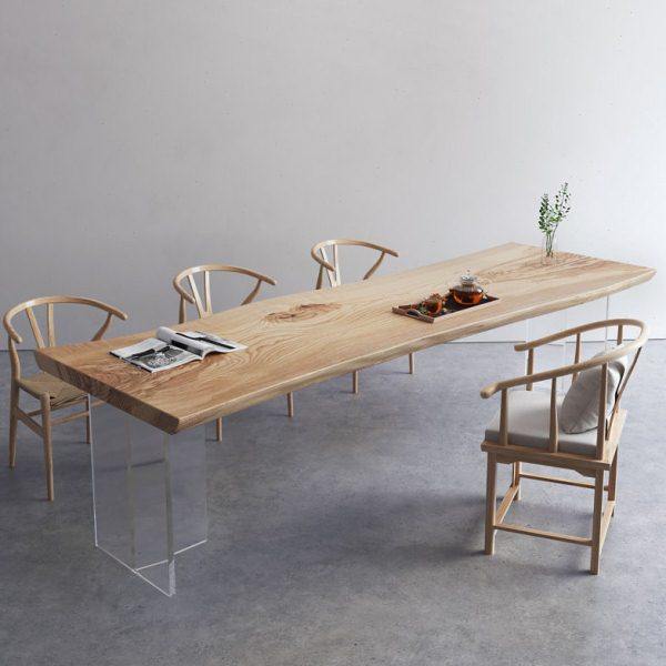 实木亚克力茶桌  新中式大板泡茶桌子公室接待茶不规则桌椅组合,商业/办公家具,茶台/茶桌,淘宝优惠券,粉丝福利购,淘宝优惠卷